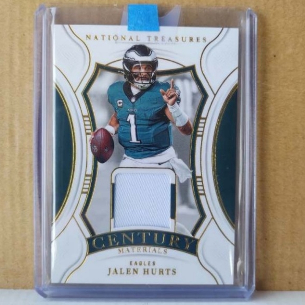 🏈🏆Jalen Hurts "Gold Century Materials White Patch - 05/49 Insert Card🏆🏈